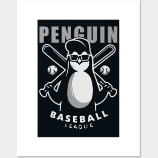 Penguin Baseball Tribute - Penguin Baseball League - Baseball Gift Posters and Art